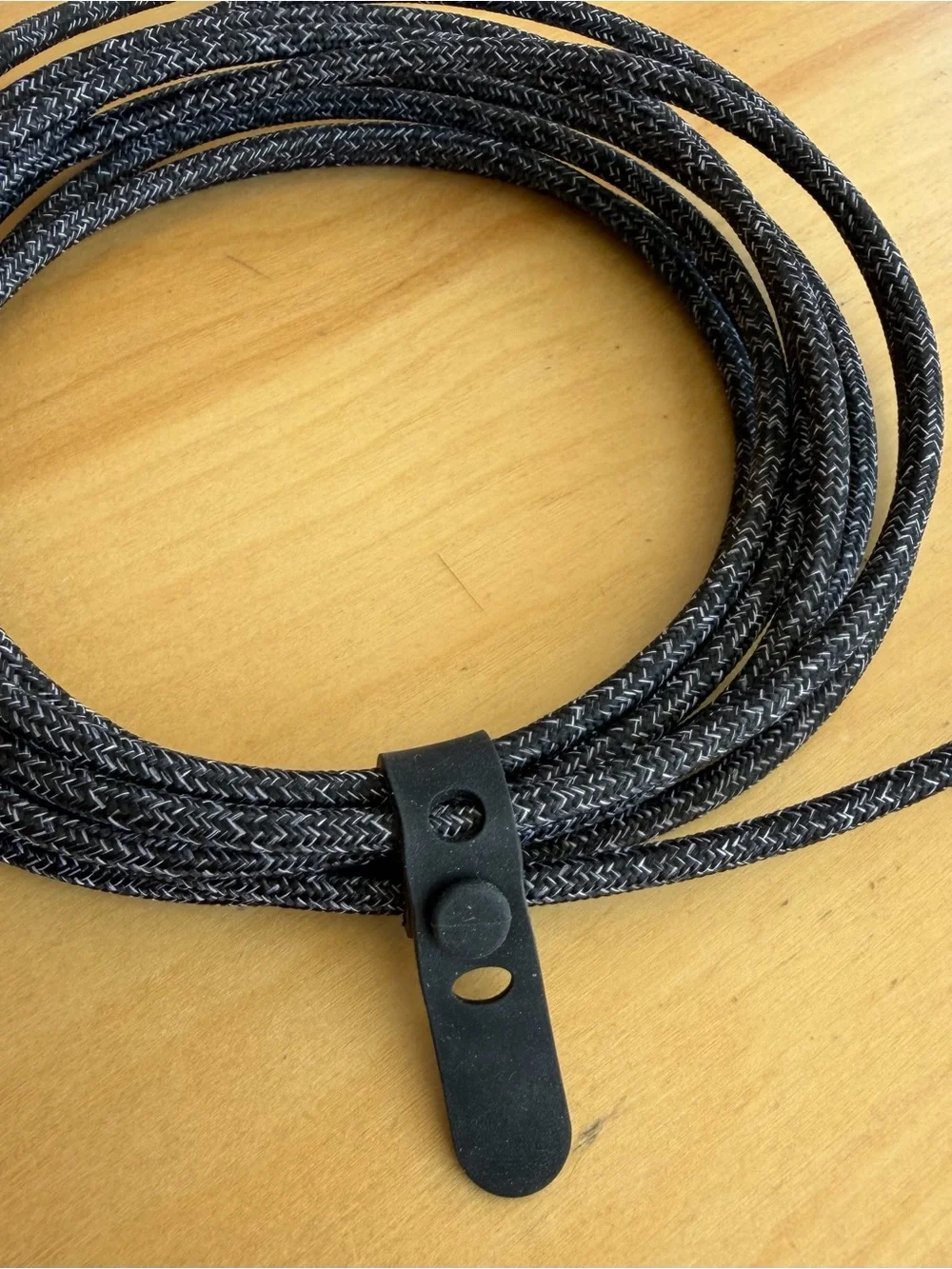 iPhone 13 Pro Max USB-A  To USB-4 Cable. Braided  10 Feet Long. Grey/Black.